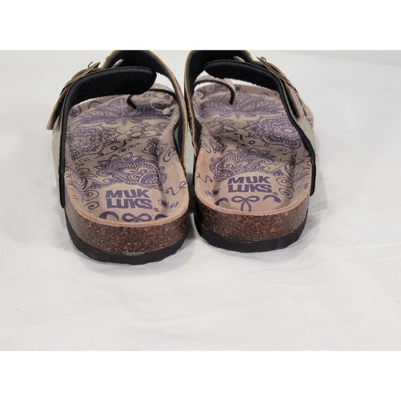 MukLuks Sandals Women Size 7 Daisy Floral Straps Buckle Nonslip - Picture 8 of 10